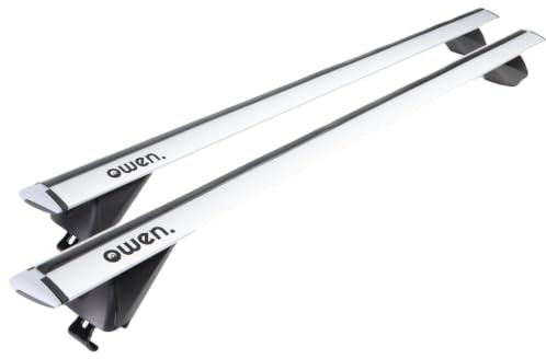 Owen 3.0 L Auto Dachträger für geschlossene Reling 135cm Silber | Geprüft nach DIN 75302, abschließbar – für geschlossene/bündige Reling, Querträger verstellbar 70-123cm, für Dachbox