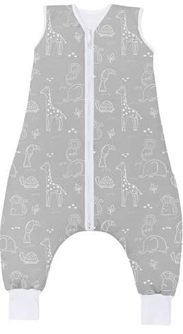 Fillikid Baby Schlafsack mit Füßen | Schlafsack Baby mit Beinen ganzjährig 2,5 TOG | Kinderschlafsack Winter Sommer | Kinder Ganzjahresschlafsack für Jungen und Mädchen