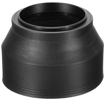 PATIKIL Parasol de Objetivo de 49mm, Protector de Goma Plegable Anti-Reflejos Que Bloquea el Exceso de Luz Solar para Reducir el Flare y el Deslumbramiento del Objetivo, Negro