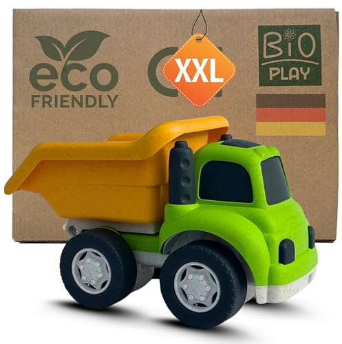 BIOPLAY XXL-Kipplaster | Bio Kunststoff | Nachhaltiges Spielzeug ab 18 Monate für Jungen und Mädchen | Indoor und Outdoor | Kipper | Muldenkipper | Laster | LKW