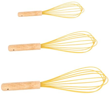 OKUMEYR 3pcs Egg Beater Whisk Baking Utensils Handheld Mixer for Eggs Salads Sauces Kitchen Stirring Tool Easy to Use