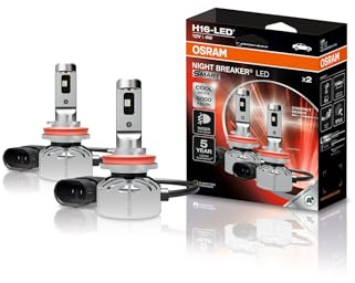 OSRAM NIGHT BREAKER LED SMART H16; LED-dimljus med väggodkännande; bredare dimljusstråle; 6000K; 2 lampor