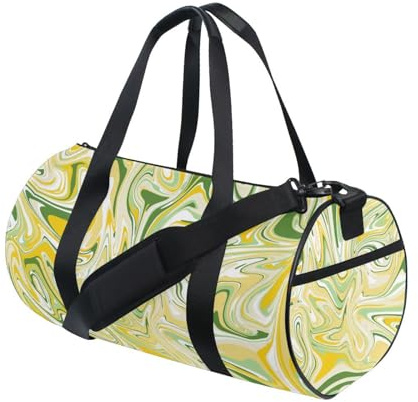 LI ZHI XIN Sac de sport unisexe pour homme et femme Motif graffiti artistique Vert doré, multicolore, Taille unique, Sac de sport