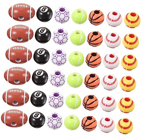 ifundom 350 Stück Armbinde kunststoffperlen Volleyballperlen Schmuckperlen schmuckherstellung Edelstein Gold Haken Zubehör DIY-Perlen Perlen für die Herstellung von Halsketten Plastik