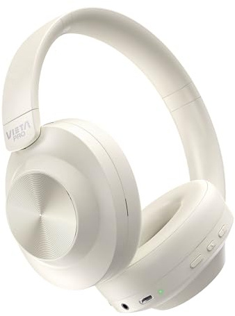 Vieta Pro Way 5 Auriculares Inalambricos Bluetooth con Cancelación Activa de Ruido, Cascos Diadema Inalambricos con Micrófono, 50h Batería, Gaming Mode, Dual Pairing, Aux-In para Cable 3.5mm, USB-C