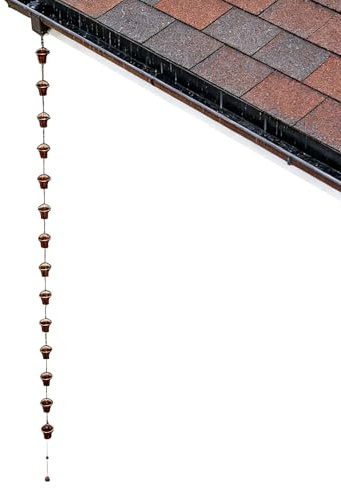 Cadenas de Lluvia para Jardín 380 cm Accesorios Metálicos Modernos