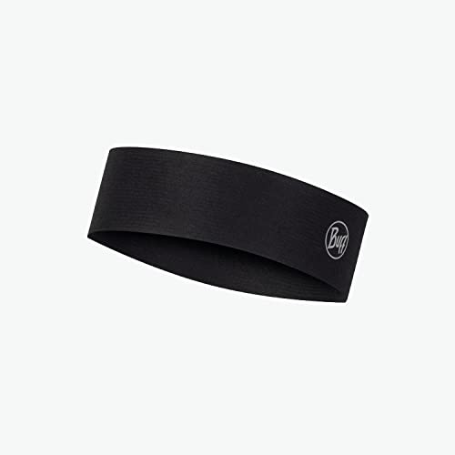BUFF®| Cinta CoolNet UV® Slim Hombre Mujer Adulto Comoda, Proteccion UPF50, Deporte, Elastica, Material Reciclado, Calidad, Estrecha, Regula Temperatura, Talla Única, Negro