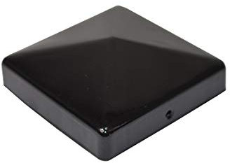 1 X Pyramide Pfostenkappe 9X9 cm Schwarz pulverbeschichtet 91X91 mm Kappe Pfostenabdeckung Abdeckung Pfosten Pfostenschutz Pyramidenabdeckung 9,1 X 9,1cm / 90 X 90 mm