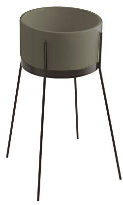 Lavabo con struttura da appoggio o freestanding Ibrido Tondo Caolino Opaco (freestanding)