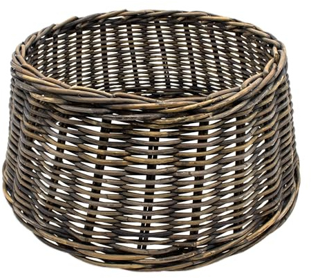 Rattan Weihnachtsbaumrock aus Weide 60 cm - Dunkelbraun - Abdeckung für den Christbaum Ständer - Weihnachtsbaum Decke Baum Kragen Tannenbaum Rock