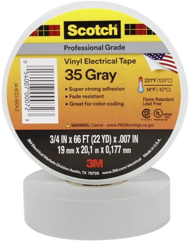 Scotch 35 SCOTCH35-19X20GR Isolierband 35 Grau (L x B) 20m x 19mm 1 Stk.