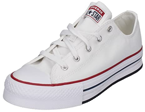 Converse 272858C Chuck Taylor All Star Eva Lift Canvas Platform Sneaker Unisex White/Garnet/Navy 39