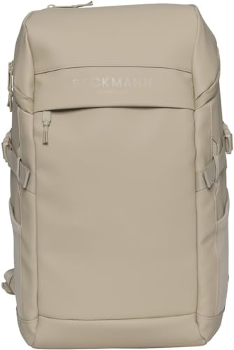 Beckmann, Street FLX Beige, erweiterbarer Rucksack Jugend Erwachsene, smarte Expansionsfunktion, wasserabweisend, 30-35L