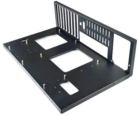 ALAMENGDA Banc de test PC à monter soi-même, châssis ouvert pour cartes mères ATX/M-ATX/ITX, large conception de dissipation de la chaleur à l'air libre, accessoires de cartes mères SSD