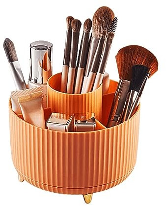 Porta Trucchi Organizer Per Cosmetici, Porta Trucchi Organizer Scatola Porta Trucchi, Scatola Portaoggetti Da Scrivania Organizzatore Organizer 5 Griglie, Organizzatore Di Trucco Girevole A 360°