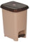 URBNLIVING 8L or 40L Slim Recycling Kitchen Step On Pedal Bin With Inner Insert Liner Pocket and Lid for Home and Office (8L Brown)