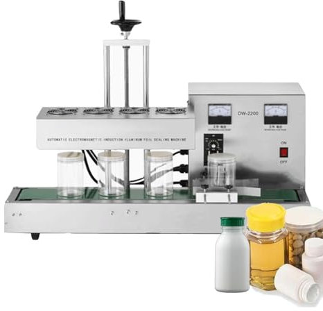 Continuous Electromagnetic Induction Bottle Cap Sealer, 2200w Automatic Sealing Machine, Industrial Aluminum Foil Sealing Machine For Plastic And Glass Bottles 1-35cm High