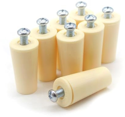 DOJA Barcelona | Butée Volet Roulant | 8 Pieces | Butoir Volet Ivoire | L: 40mm | Butee Tampon pour Volet Roulant en PVC | Pieces Pour Volet Roulant, Accessoires Pour Rideaux, Arret De Volet