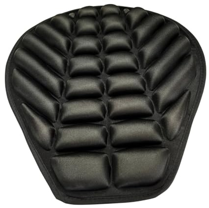 Motorrad Sitzkissen 3d Spandexfaser und Schwamm Schwarz | Langstreckenfahrt, Ergonomisch Geformt und Verschleißfest, Universell für Motorräder