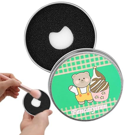 Spugna per la rimozione del colore dei pennelli, tappetino per la pulizia dei pennelli da trucco, scatola per la pulizia rapida dei pennelli da trucco, spazzola portatile per eliminare i tempi di