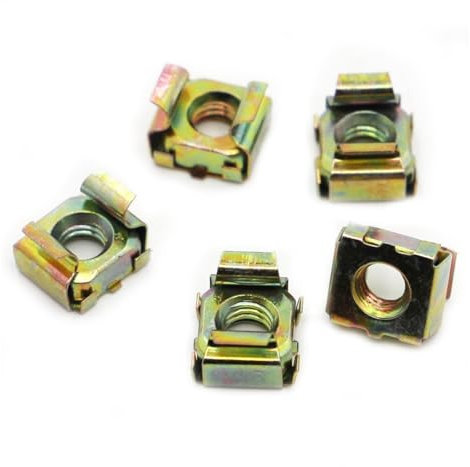M4 M5 M6 M8 M10 304 Edelstahl Farbe Verzinkung Nickel Quartett Schwimmmutter Kassette Elastische Gehäusekarte Käfigmuttern(Color zinc-plated,M4 5pcs)