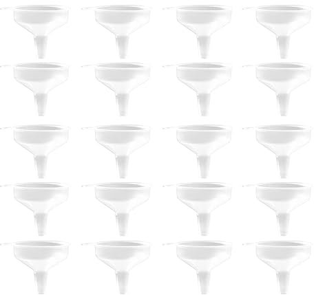 PRETYZOOM 100 Imbuti Per Il Trasferimento Di Cosmetici Con Piccola Maniglia Imbuti in Plastica Per Liquidi Per Bottiglie Lozione Del Bambino Bianchi