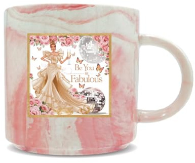 Hippowarehouse be You be Fabulous Disco Ball Golden Woman Printed Mug Various Colour Options Ceramic Cup Kitchenware 11oz