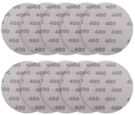 10 Piezas Discos de Lijado de 225 mm, Discos de Lijado de Malla P80, Autoadherentes Hojas de Lija, Lija Autoadherentes con Malla Abrasiva, Adecuados para Madera, Metal (225mm, 80, Fino)