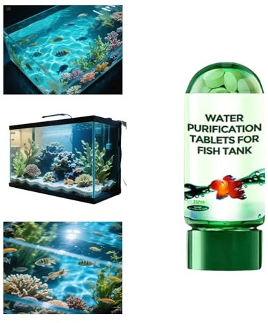 Powerful Aquarium Water Purification Tablet, 2025 New Portable Aqua Water Purification Tablets, Water Purification Tablets for Fish Tank, Water Quality Purification Tablet (3PCS)