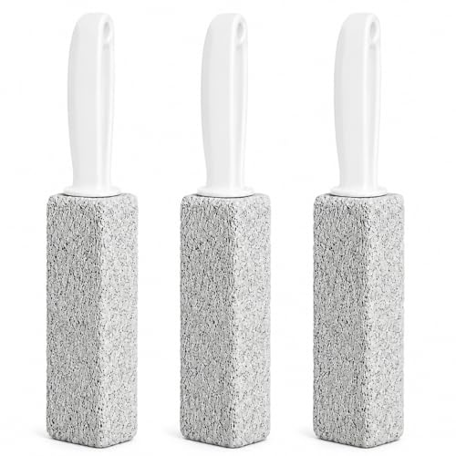 JYYWTSI 3-pack pimpstens toalettrengöring med handtag, tar bort kalkavlagringar, tandsten och envisa fläckar, 13,5 x 3,5 cm för toalett, toalettstol och badrumsytor