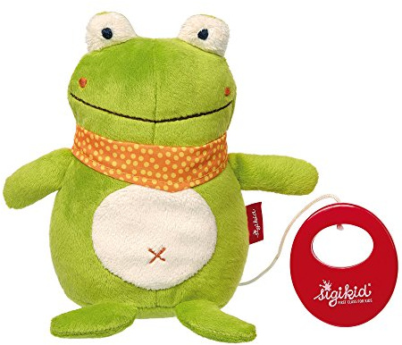 Sigikid 42129 Spieluhr Frosch, Grün, 16 x 17 x 8 cm