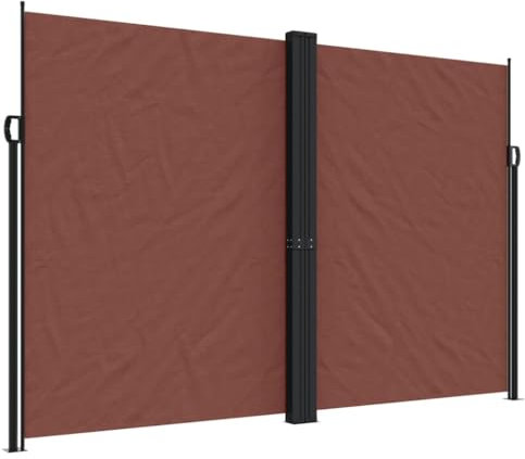 vidaXL Tenda da Sole Laterale Retrattile Marrone 220x1200 cm
