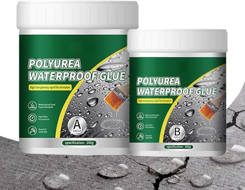 2 x rivestimento impermeabile trasparente – Spray per sigillare le perdite, strato protettivo trasparente sulla superficie, barriera di asciugatura rapida, forte formula adesiva | Offre un forte