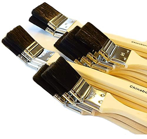 ROTIX -98044 | 12 X Pinsell per termosifoni 35-50 – 60 mm | Setole di miscelazione nere | Qualità artigianale