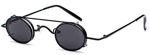 ZRTYJ Sonnenbrillen Kleine Runde Steampunk Sonnenbrille Männer Frauen Retro Metall Steam Punk Sonnenbrille Für Männer Vintage Gothic
