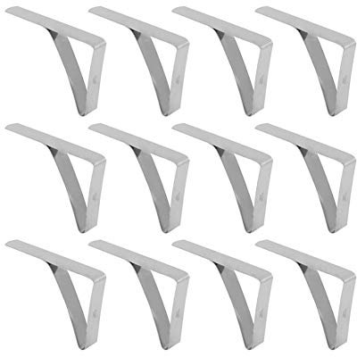 Wifehelper 12 Stück Tischdeckenklammern Große Tischdeckenabdeckungen Clips Edelstahl rutschfest Tischdeckenhalter Klammern für Familien Partys Picknicks 10,5 x 7 cm