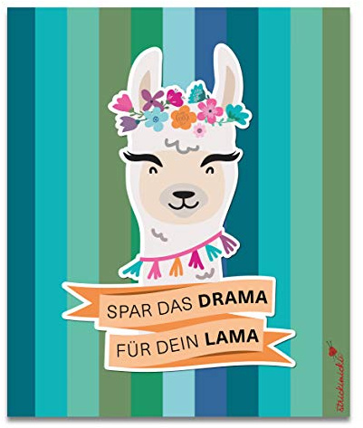 strickimicki - Brillenputztuch - Spar das Drama für dein Lama