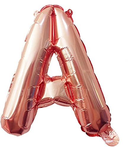 Lepep 40 cm Roségold Luftballons Zahlen von 0 bis 9 Buchstaben von A bis Z Party Deko Ballons für Geburtstag Brautparty Hochzeit Abschlussball Folienballons Dekoration (Buchstabe A)