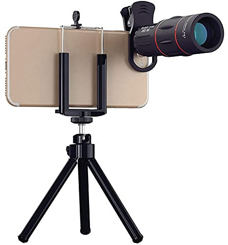 XIXIDIAN Phone Camera Lens Kit, Phone Camera Lens with Tripod, 18x Telephoto Zoom Lens, Monocular Mobile Phone Camera Lens for Smartphones