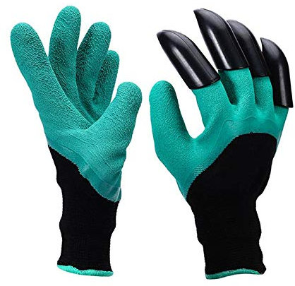 BANGHA Gartenhandschuhe Gartenhandschuhe mit Krallen Abs Kunststoff Garten Gummihandschuhe Gartenarbeit Gräben Pflanzung Durable wasserdichte Arbeitshandschuh im Freien Arbeitshandschuhe