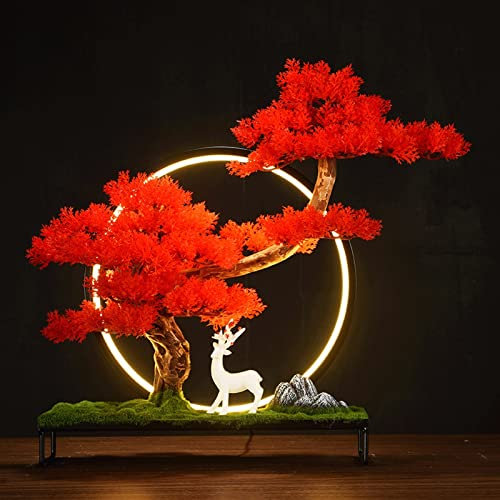 FAMoUsGoods Handmade Artificial Bonsai Tree, Simulation Potted Plant DIY Decorative Bonsai, Desk Display Fake Tree Pot Ornaments For Home, Office Fake Plant