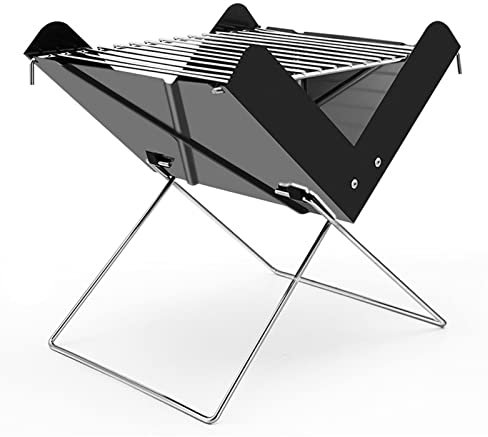 MVDECOR Parrilla de carbón para Barbacoa portátil Plegable, Barbacoa de sobremesa para Exteriores, ahumador de Acero Inoxidable, Barbacoa para cocinar al Aire Libre, Camping, Picnics, Playa
