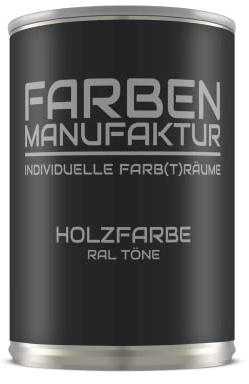 Farben Manufaktur Holzfarbe Wetterschutzfarbe Holzlack Holzschutzlack Holzdecklack grau Töne 5L, Farbe: ca. RAL 7047 telegrau 4
