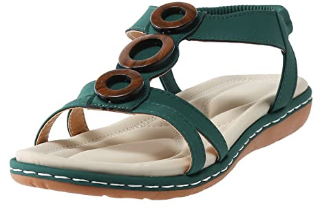Femmes Plate-Forme Sandales été Boho Chaussures Confortable Bout Ouvert String Boucle Sandales Sandales Romaines Bottes Larges pour Femmes Taille Plus Au-Dessus du Genou