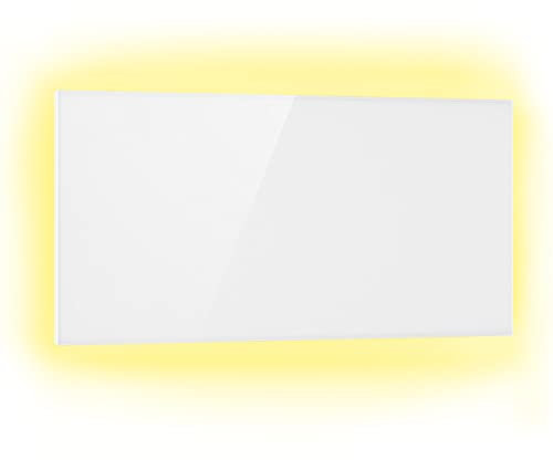 Klarstein 2-in-1 Infrarotheizung & Konvektor, Infrarotheizung mit Thermostat 1000W, IP44-Infrarotheizung zur Wandmontage mit App-Steuerung, Erkennung offener Fenster, Hybridheizung Elektrisch