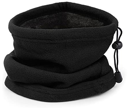 MIVAIUN Bufanda Invernal Tubular Negra para Hombre y Mujer, Caliente para el Cuello en Invierno, para Mantener el Calor al Aire Libre, Montar en Bicicleta, Esquiar