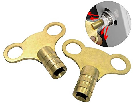 Pack of 2 & 4 Radiator Bleed Key Radiator Valve Clock Key for Bleeding and Air Vent Easy Grip Key (2)
