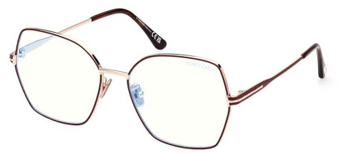TOM FORD Unisex FT5876-B Lunettes de Soleil, Shiny Rose Gold, 56