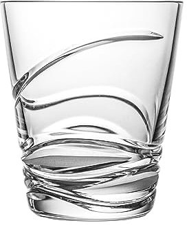 Birks Silver Ribbon Clear Lead Cased Crystal Old Fashioned Tumbler 6 oz – Unità singola