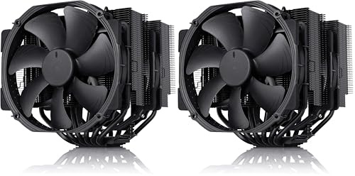 Noctua NH-D15 chromax.black, Ventirad CPU à Double Tour (140 mm, Noir) - Lot de 2 - Compatible Intel LGA1851, LGA1700, LGA1200, LGA115x, AMD AM5 & AM4